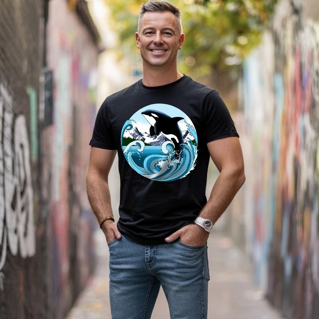 Camiseta Orca Killer Baleia - Oceano Azul (Criador carregado)