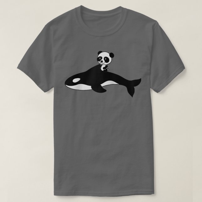 Camiseta Orca Killer Baleia Panda Bear Baby Gift Raglan Bas (Frente do Design)