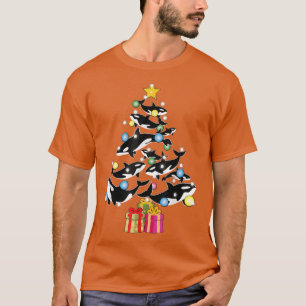Camiseta Orca Killer Whale e Árvore de Natal Orca Christma