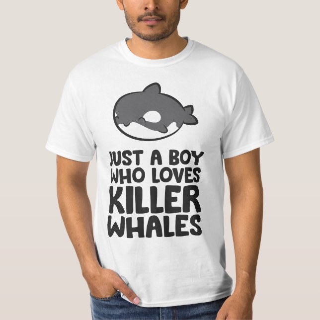 Camiseta Orca Killer Whale Just a Boy Who Loves Killer Whal (Frente)