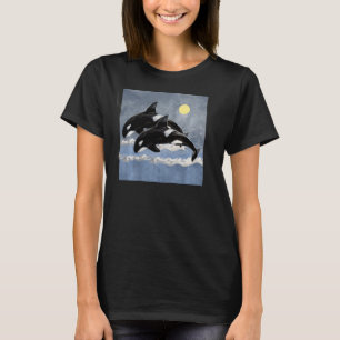 Camiseta Orca Killer Whale Ocean Vintage Oil Graphic Pul Ho