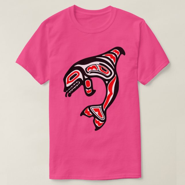 Camiseta Orca Killer Whale Pacific Norwest América Nativa (Frente do Design)