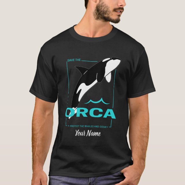 Camiseta Orca Killer Whale para uma garota que ama Orcas (Frente)