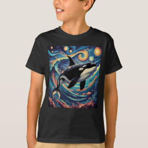 Camiseta Orca Killer Whale Starry Night Colorors Art