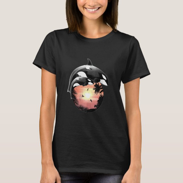 Camiseta Orca Killer Whales Samoa Polinesia Sunset Topo (Frente)