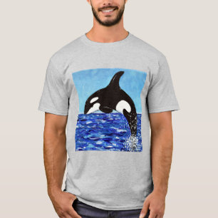 Camiseta Orca na Pintura Azul