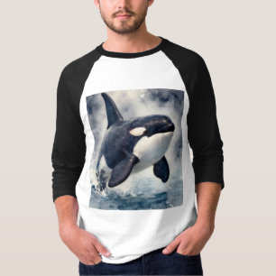 Camiseta Orca Ondas tempestuosas