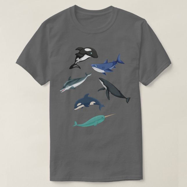 Camiseta Orca Plush Shark Tee Tee Women Shark Shark Mouth (Frente do Design)