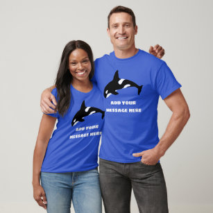 Camiseta Orca Preta e Branca, Mensagem Personalizada da Bal