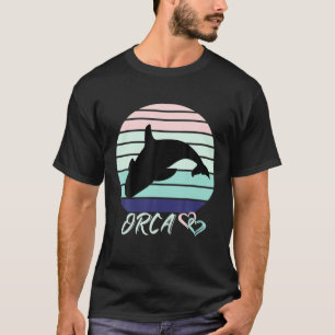 Camiseta Orca Retro Vintage Art, Presente de Baleia Assassi