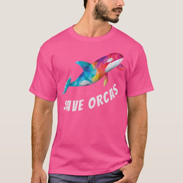 Camiseta Orca Salva Orcas Matadora Baleia Verão Praia Ocean (Frente)