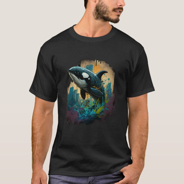 Camiseta Orca Whale Painterly (Frente)