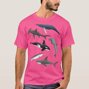 Camiseta Orca Whale Shark Narwhal Dolphin Sea Creatures Rag