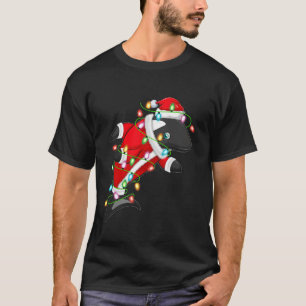 Camiseta Orca Xmas Papais noeis de Iluminação Figuras Orca