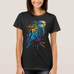 Camiseta Orçamentie Budgerigar Parakeet Pet Bird Owner Pop 