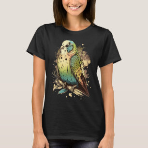 Camiseta Orçamento Budgerigar Parakeet Bird Retro Vintage 8