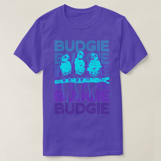 Camiseta Orçamento Budgerigar Parakeet Retro Gift (Frente do Design)