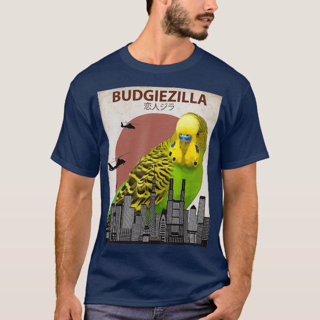 Camiseta Orçamento de Orçamento de Bugerigar Parakeet (Frente)