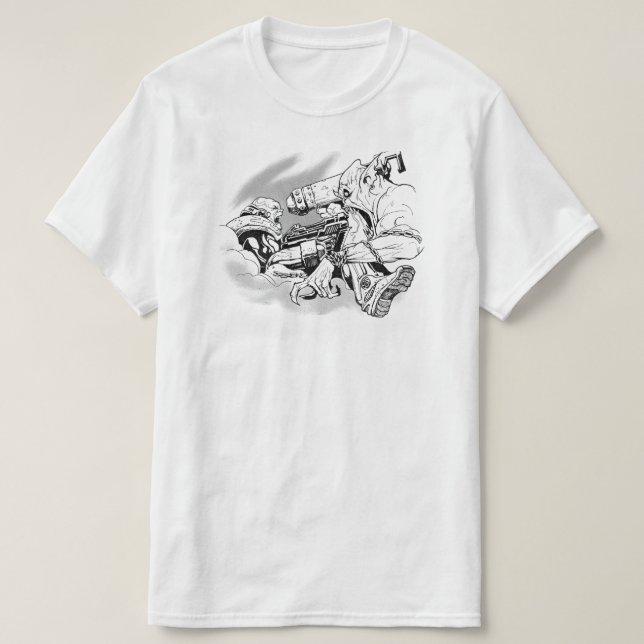 Camiseta Orcan Duel Fantasy Art Gamer Graphic (Frente do Design)