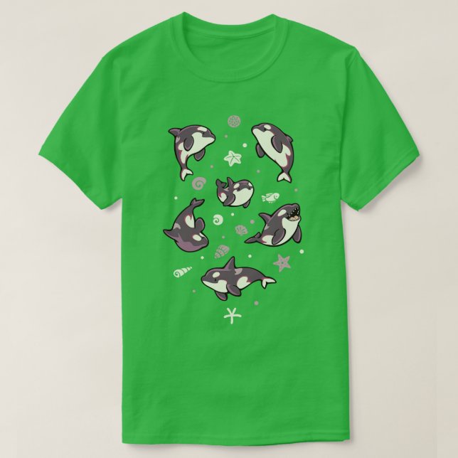 Camiseta Orcas de feijão-frade (Frente do Design)