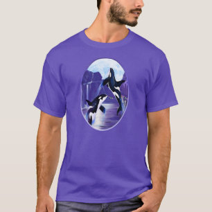 Camiseta Orcas em uma baía