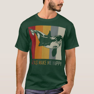 Camiseta Orcas me faz feliz baleia assassina