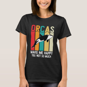 Camiseta Orcas Me Faz Feliz Esquadrão Orca Orca Baleia Esqu