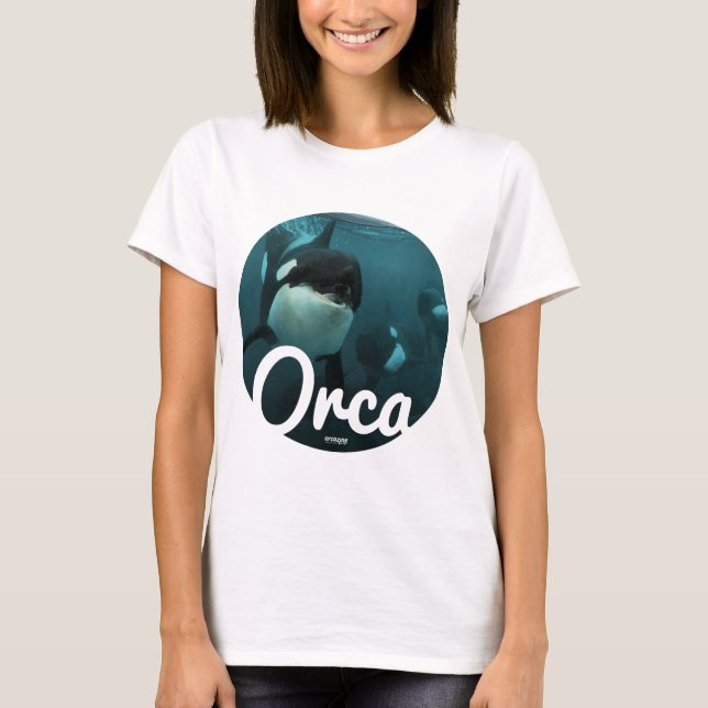 Camiseta Orcas underwater circle (Frente)