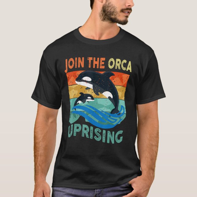 Camiseta Orcas Uprising Join The Orca Uprising Whales Attac (Frente)