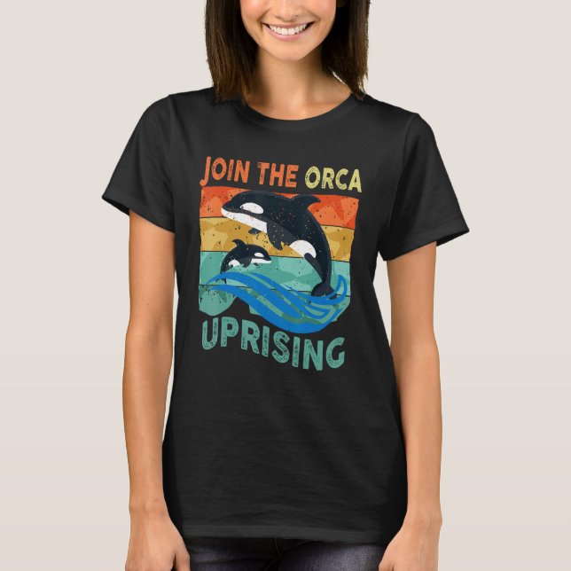 Camiseta Orcas Uprising Join The Orca Uprising Whales Attac (Frente)