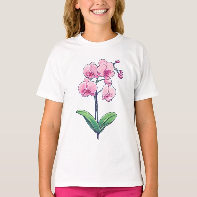 Camiseta Orchid Kawaii Art (Frente)