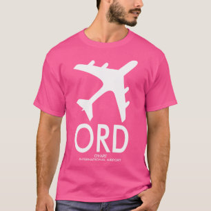 Camiseta Ord O'Hare Chicago Código de Bagagem do Aeroporto