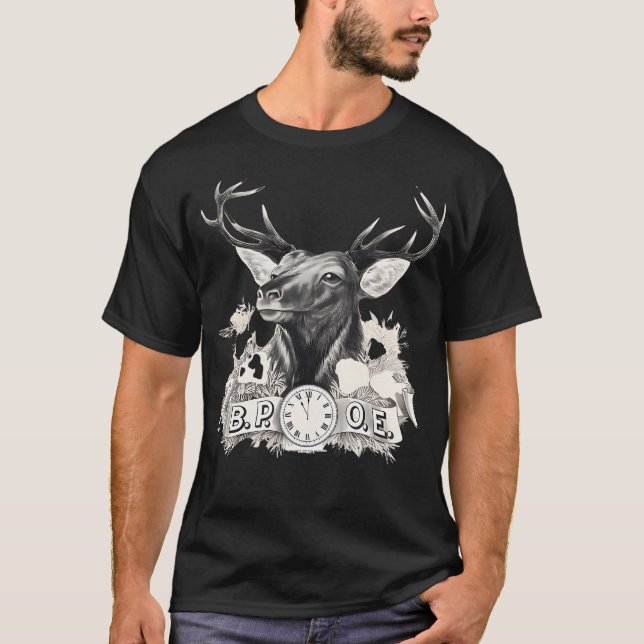 Camiseta Ordem Benevolente Dos Elks Em Pão 123 (Frente)