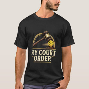 Camiseta Ordem da Quadra de Pickleball Humor Legal Engraçad