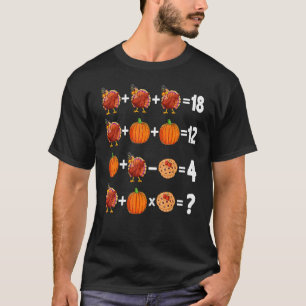 Camiseta Ordem De Ação De Graças De Matemática Do Teste De 