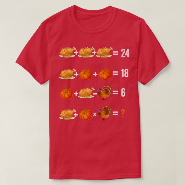 Camiseta Ordem de Ação de Graças de Professor de Matemática (Frente do Design)