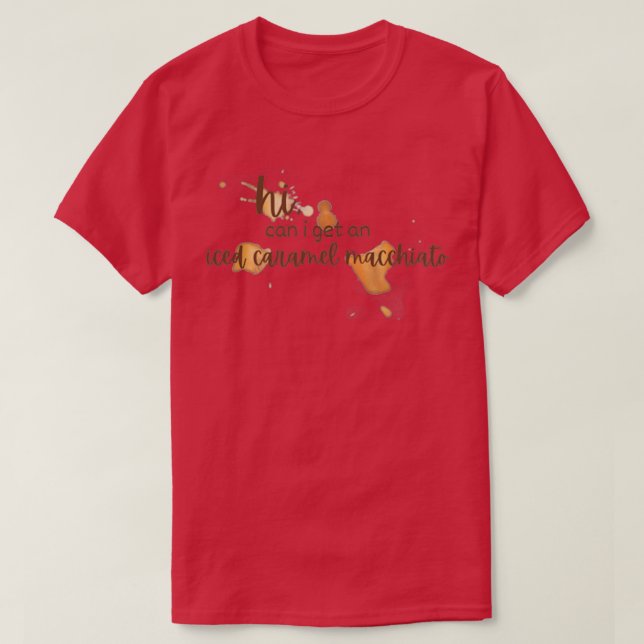 Camiseta Ordem de caramelo picado macchiato (Frente do Design)