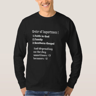 Camiseta Ordem De Importância Do Evangelho Sul