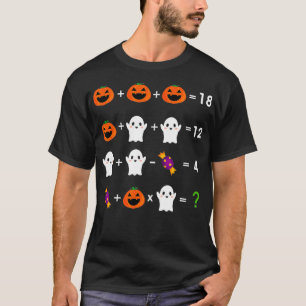 Camiseta Ordem de Operações Halloween Teste Engraçado Matem
