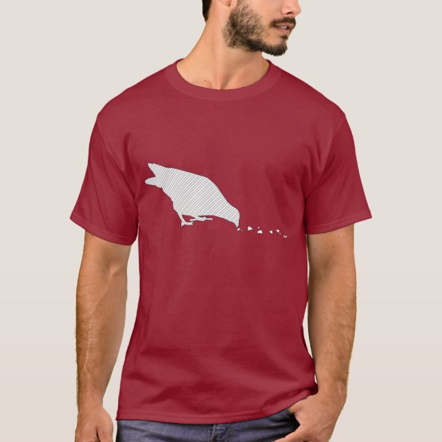 Camiseta ordem de perfuração. blackbird esboçado e riscado. (Frente)