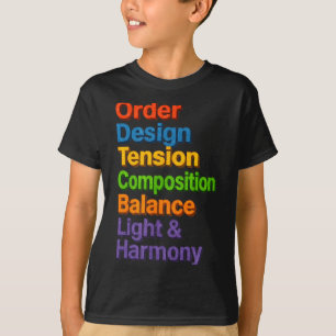 Camiseta Ordem Design Tensão Composição Equilíbrio E