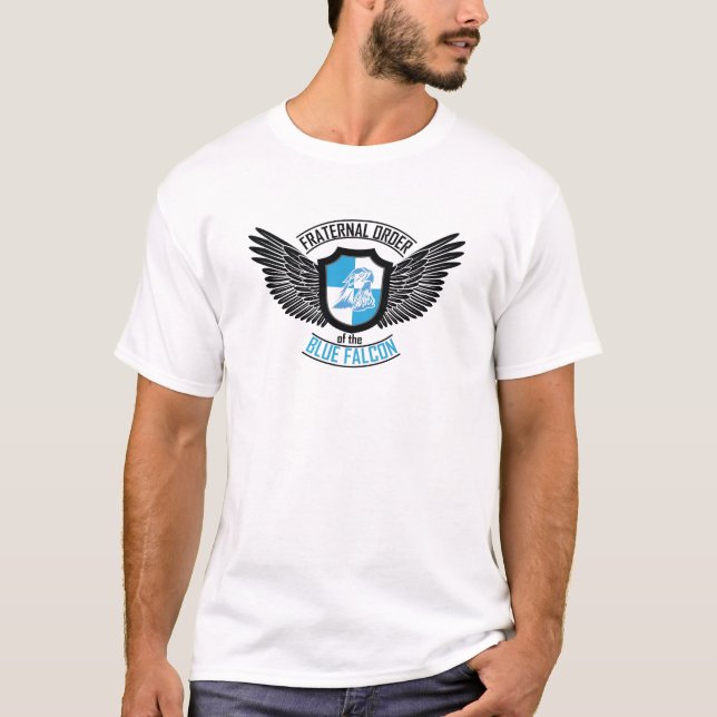 Camiseta Ordem fraterno do falcão azul, falcão azul (Frente)