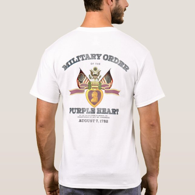 Camiseta "ORDEM MILITAR do CORAÇÃO ROXO" (Verso)