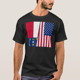 Camiseta Ordenado Estado de Origem dos Estados Unidos Bande