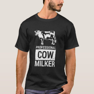 Camiseta Ordenhador de Vaca Profissional Fazendeiro de Leit