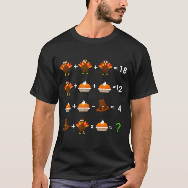 Camiseta Order Of Operations Thanksgiving Quiz Funny Math T (Frente)
