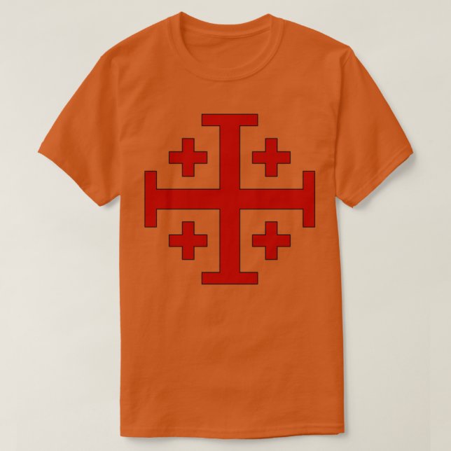 Camiseta Order of the Holy Sepulchre Fivefold Cross (Frente do Design)