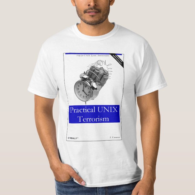 Camiseta O'Really - terrorismo prático de UNIX (Frente)