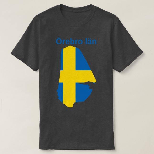Camiseta Orebro County Map Suecia (Frente do Design)