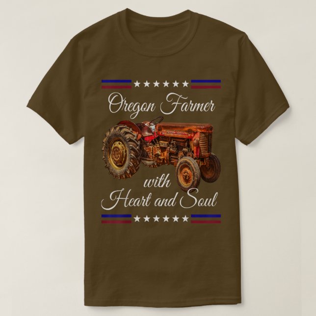 Camiseta Oregon Farmer Retro (Frente do Design)